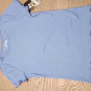 Cat & Jack Girls Medium Light Blue Short Sleeve Tee